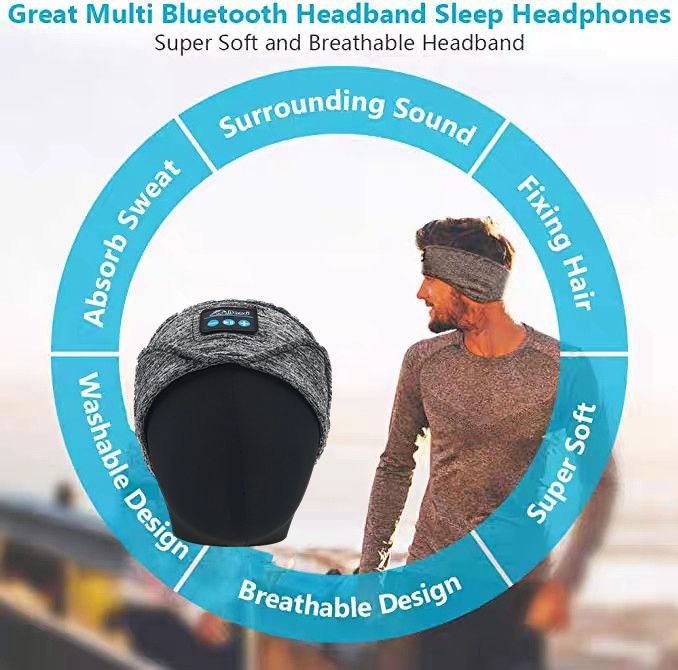 Music Headset Bluetooth Hair Band Sleeping
