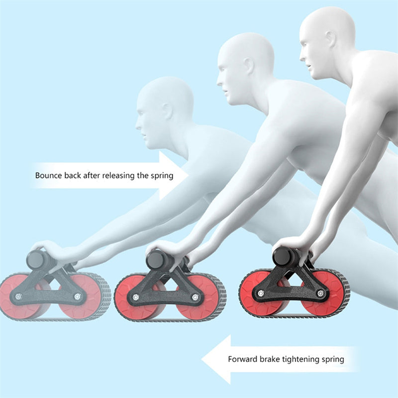 Automatic Rebound Abdominal Roller – Double Wheel Core Trainer
