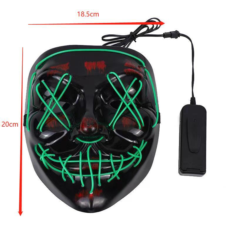 LED Glow V-Shaped Halloween Mask