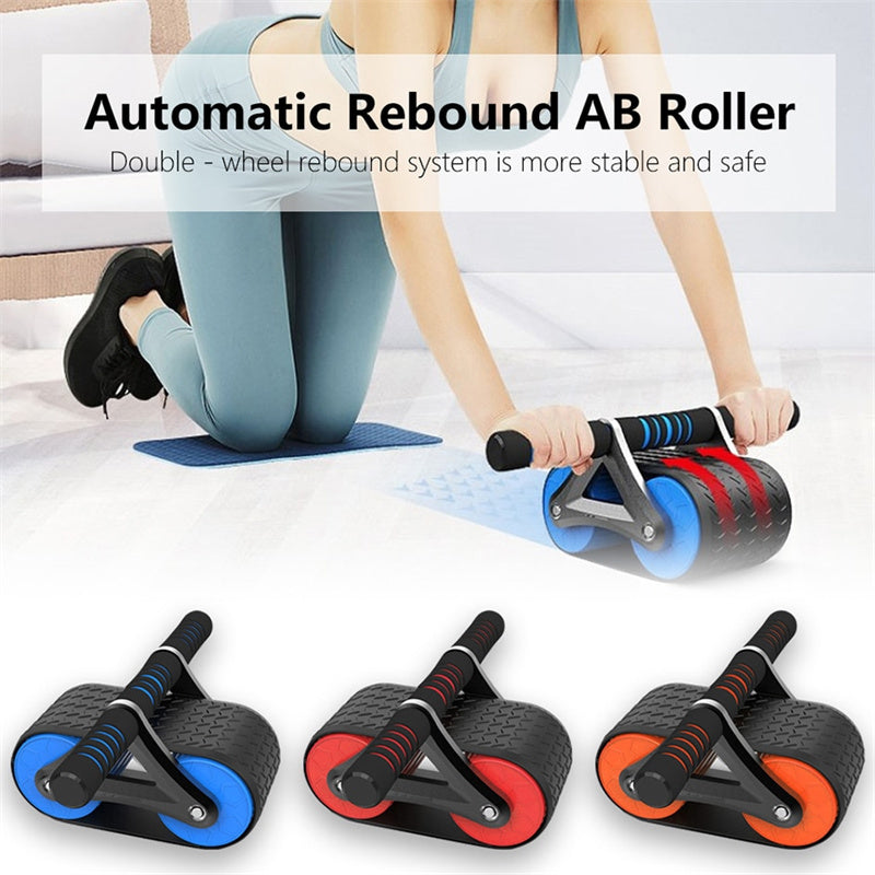 Automatic Rebound Abdominal Roller – Double Wheel Core Trainer
